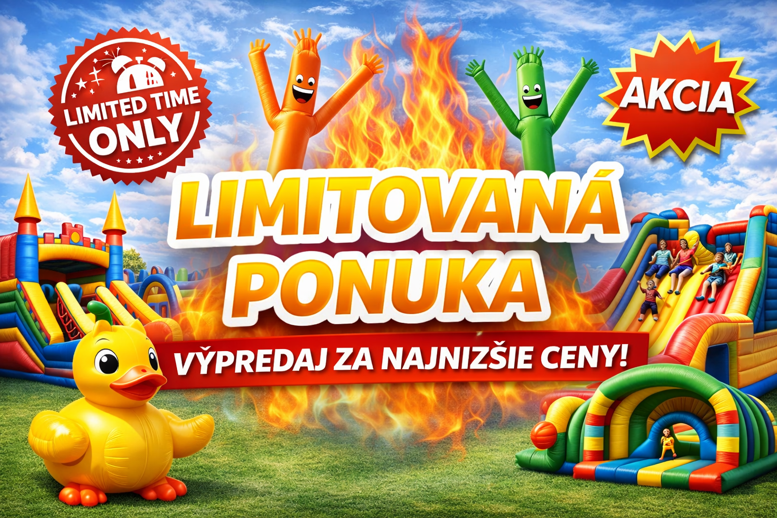 Nafukovacie atrakcie, akciová ponuka