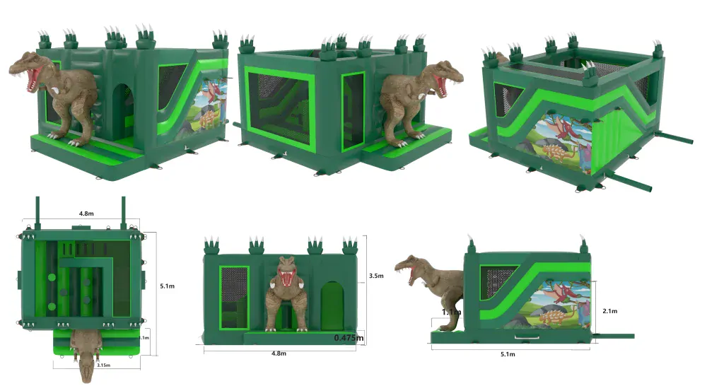 Nafukovacie kombo Dinosaury 2