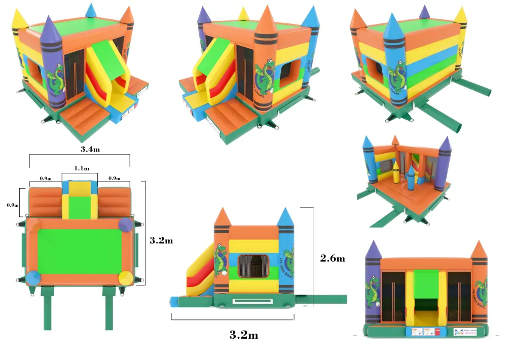 Nafukovacie kombo Pastelky 3
