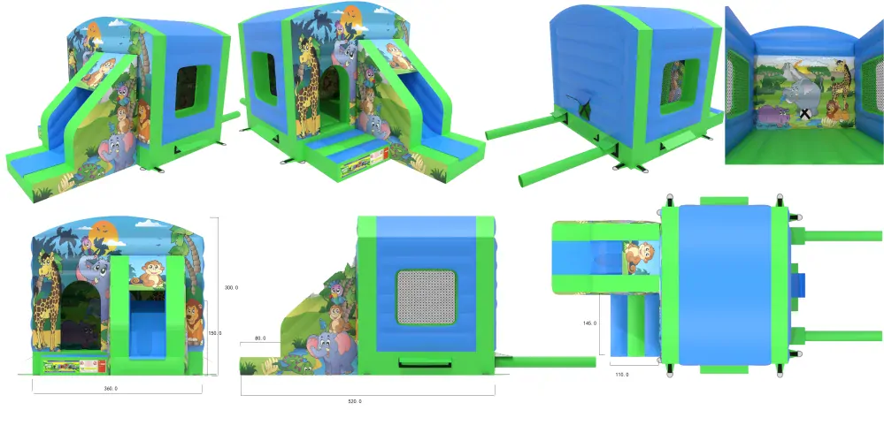 Nafukovacie kombo Zvieratká 2