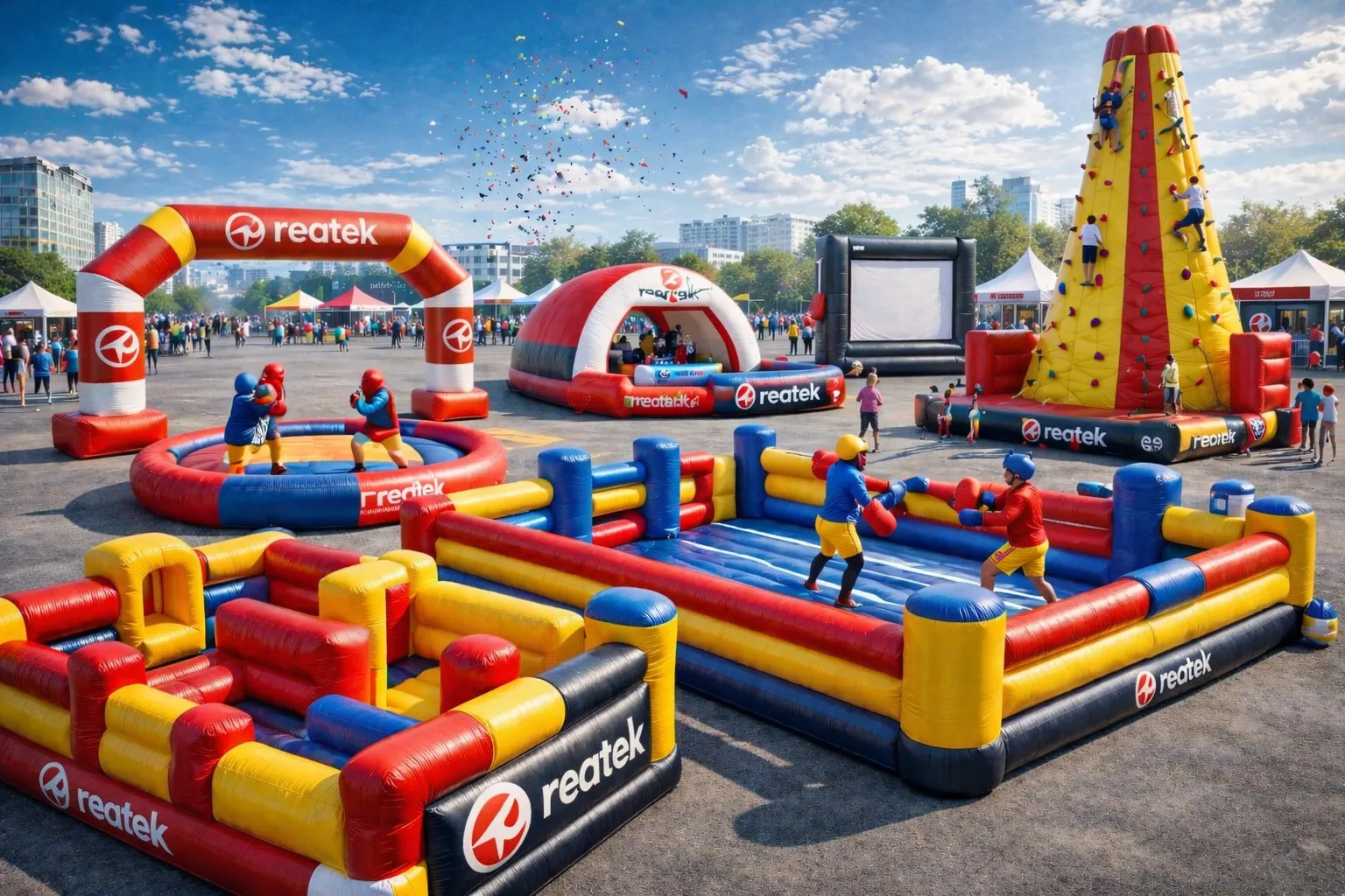 Nafukovacie športové atrakcie REATEK pre eventy a teambuilding
